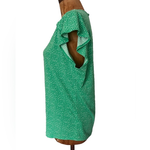 Adrianna Papell Green Pattern Blouse Like New! - Picture 5 of 9